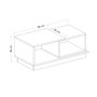 Hanah Home Mesa de Centro Consept Travertino y Gris